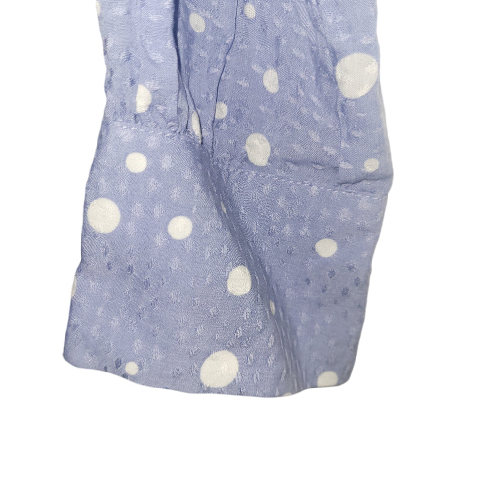 Women Lumiere Blouse Top L Blue White - Picture 5 of 8